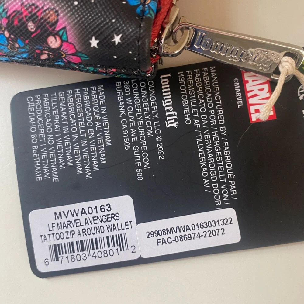 Loungefly Marvel Avengers Tattoo Zip Around Wallet